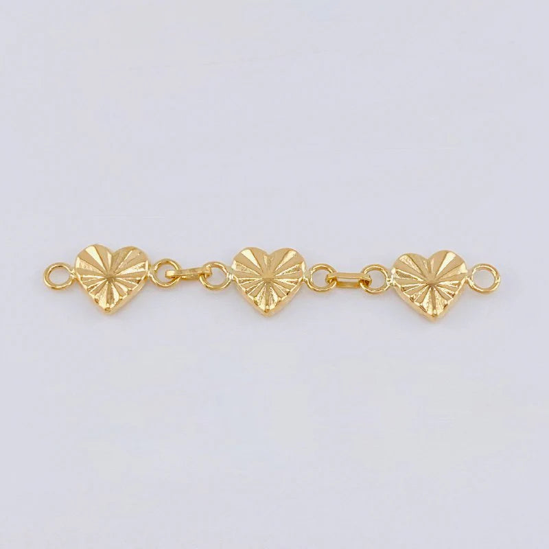 Herraje Retazo Corazón Diamantado 1.5 g / 4.5 cm Oro Amarillo 18K