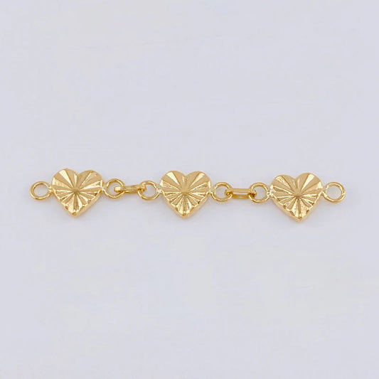 Herraje Retazo Corazón Diamantado 1.5 g / 4.5 cm Oro Amarillo 18K