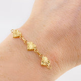 Herraje Retazo Corazones Diamantados 1.05 g / 4,5 cm Oro Amarillo 18K