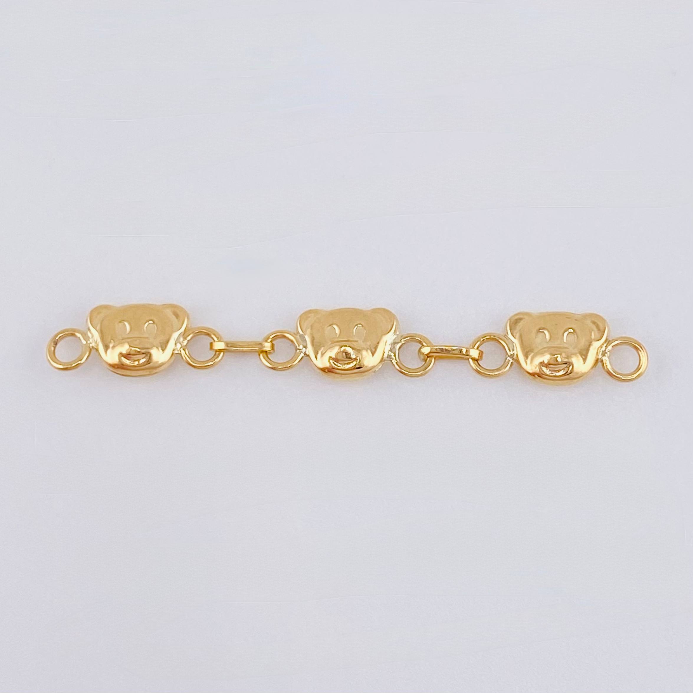 Herraje Retazo Cara De Oso 0.85 g / 4 cm Oro Amarillo 18K