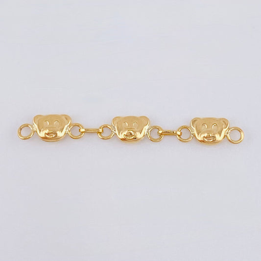 Herraje Retazo Cara de Oso 0.85gr / 4cm / Oro Amarillo 18K
