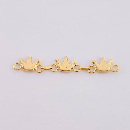Herraje Retazo Coronas 0.85gr / 4cm / Oro Amarillo 18K
