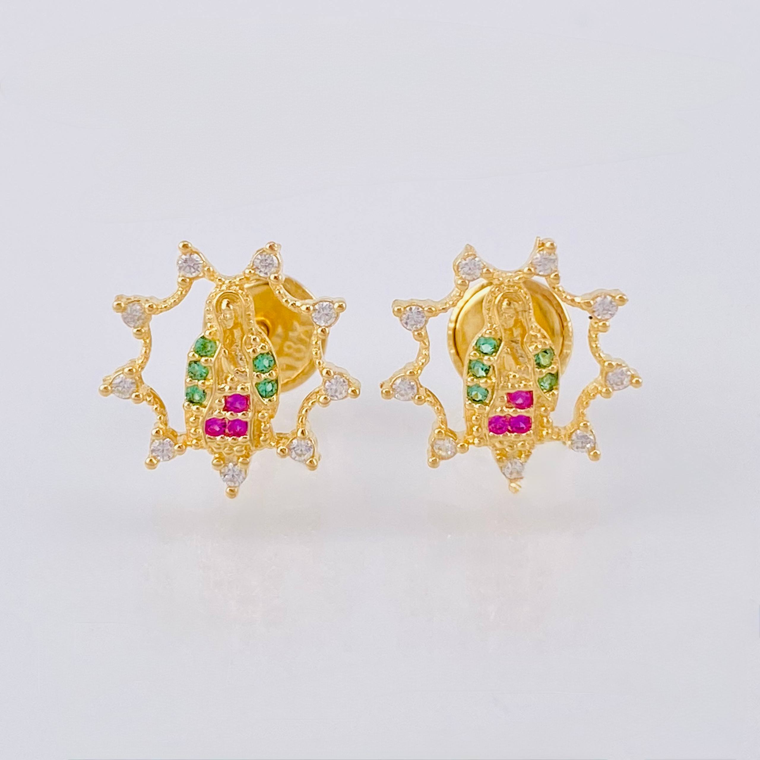 Topos Virgen Guadalupe Estrellada 1.3 g Oro Amarillo 18K