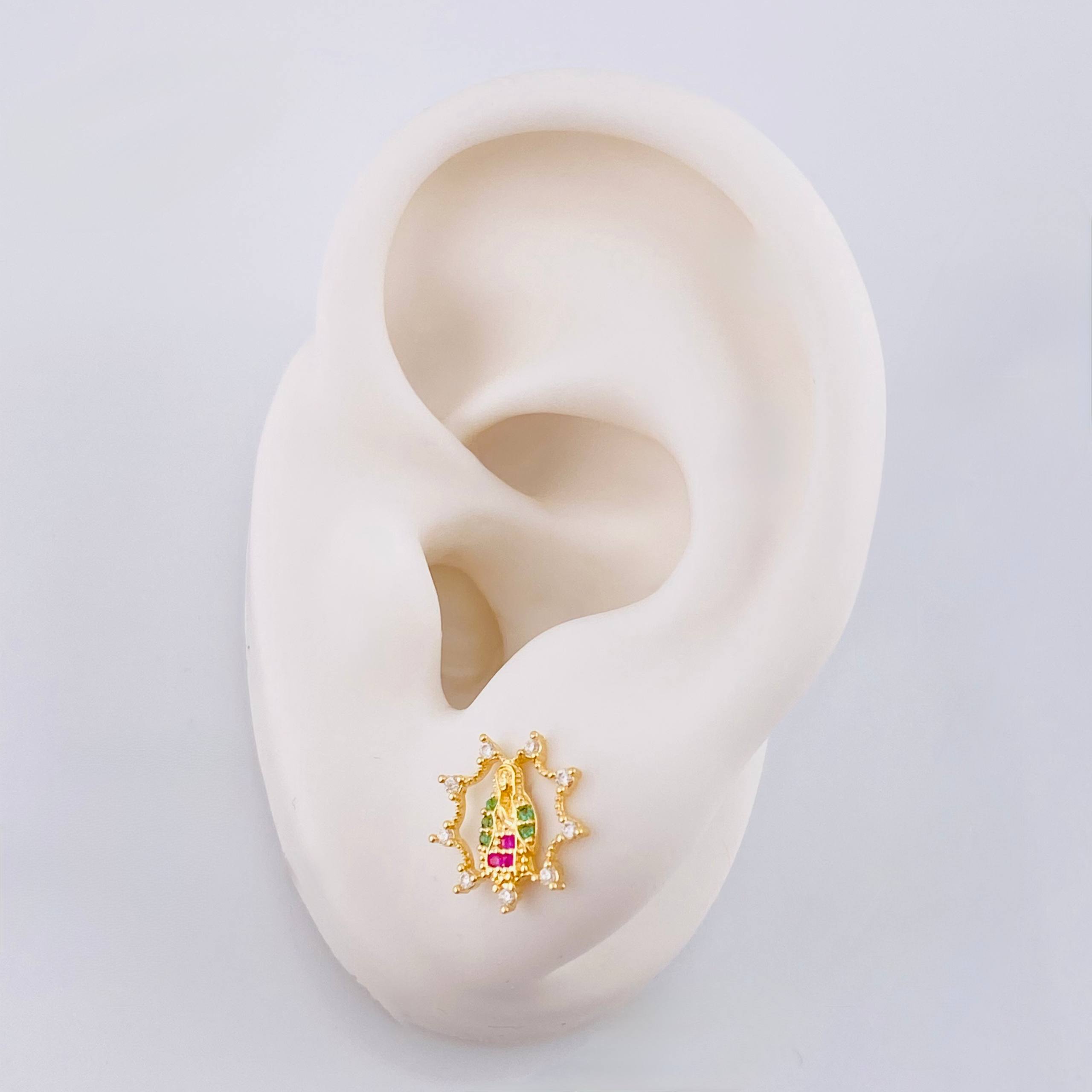 Topos Virgen Guadalupe Estrellada 1.3 g Oro Amarillo 18K