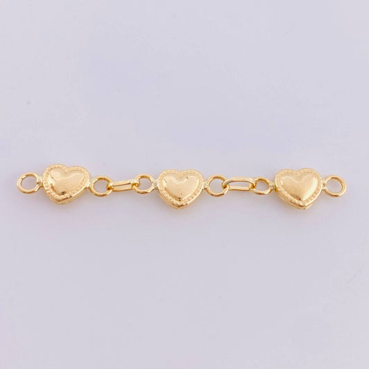 Herraje Retazo Corazones Bordeados 0.85 g / 4,1 cm Oro Amarillo 18K