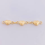 Herraje Retazo Corazones Bordeados 0.85 g / 4,1 cm Oro Amarillo 18K