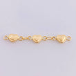 Herraje Retazo Corazones Bordeados 0.8gr / 4.2cm / Oro Amarillo 18K