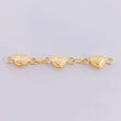 Herraje Retazo Corazón Bordeado 0.8 g / 4.1 cm Oro Amarillo 18K