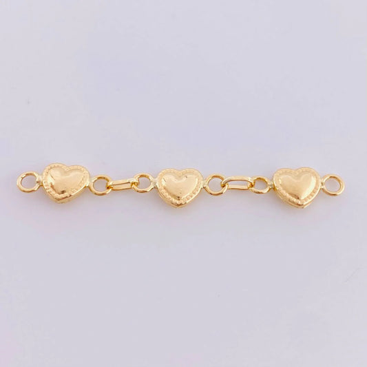 Herraje Retazo Corazón Bordeado 0.8 g / 4.1 cm Oro Amarillo 18K