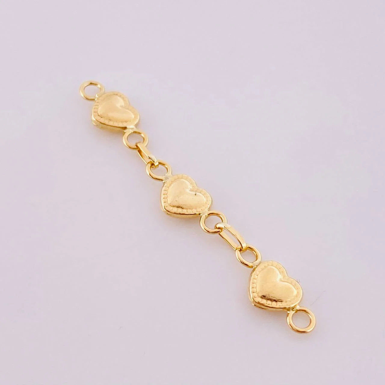 Herraje Retazo Corazón Bordeado 0.8 g / 4.1 cm Oro Amarillo 18K