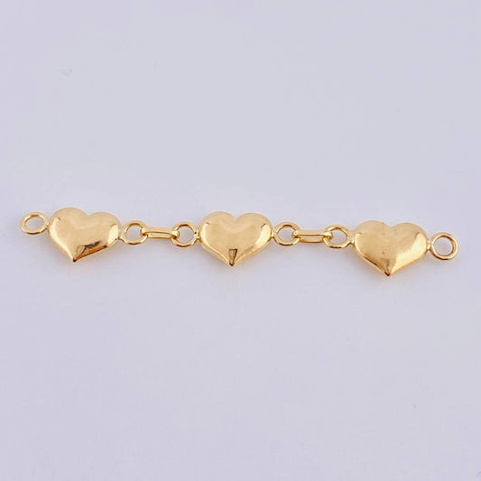 Herraje Retazo Carril Corazones 1.15gr / 4cm / Oro Amarillo 18K