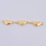 Herraje Retazo Carril Corazones 1.15gr / 4cm / Oro Amarillo 18K