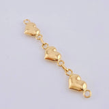 Herraje Retazo Carril Corazones 1.1 g / 4,6 cm Oro Amarillo 18K