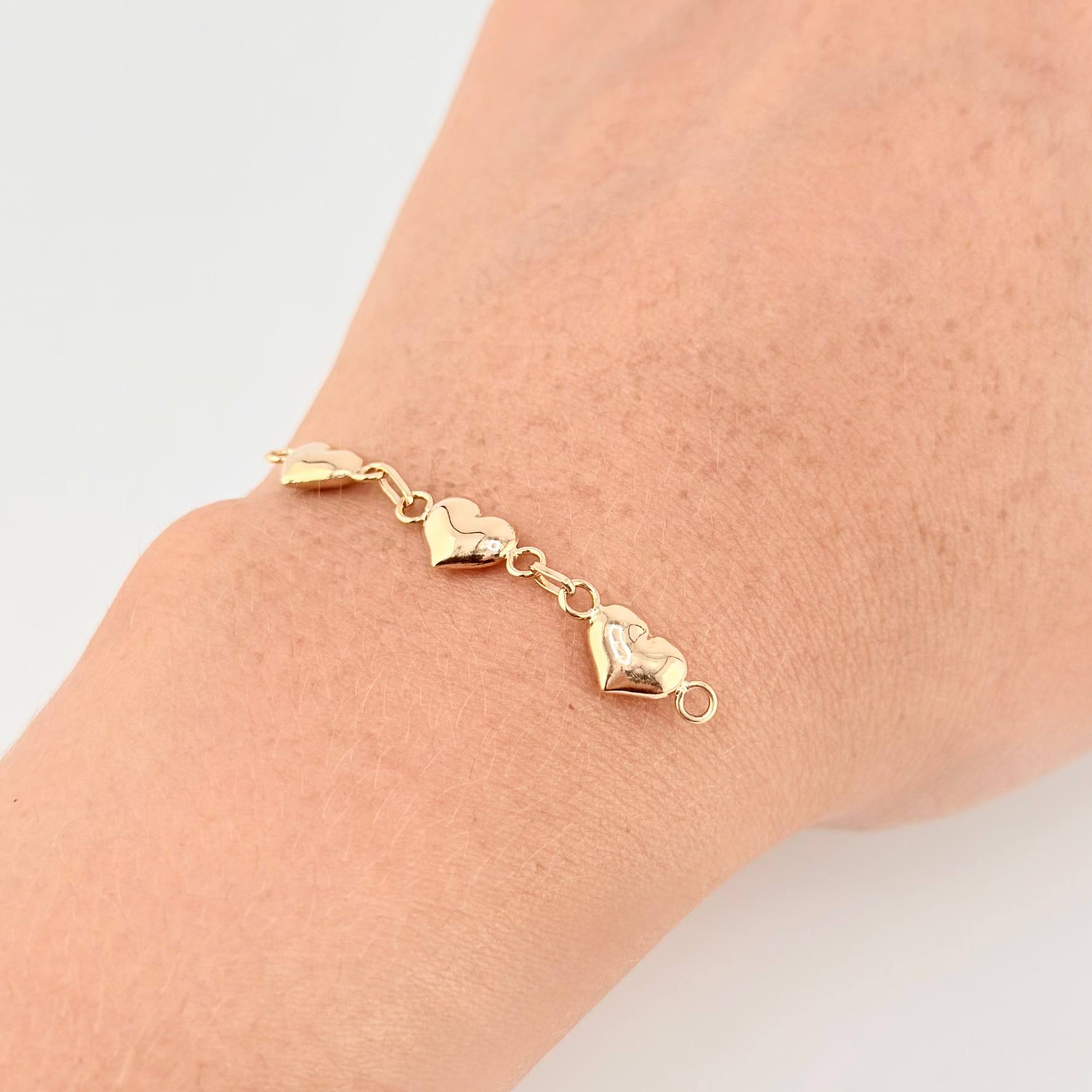 Herraje Retazo Carril Corazones 1.1 g / 4,6 cm Oro Amarillo 18K