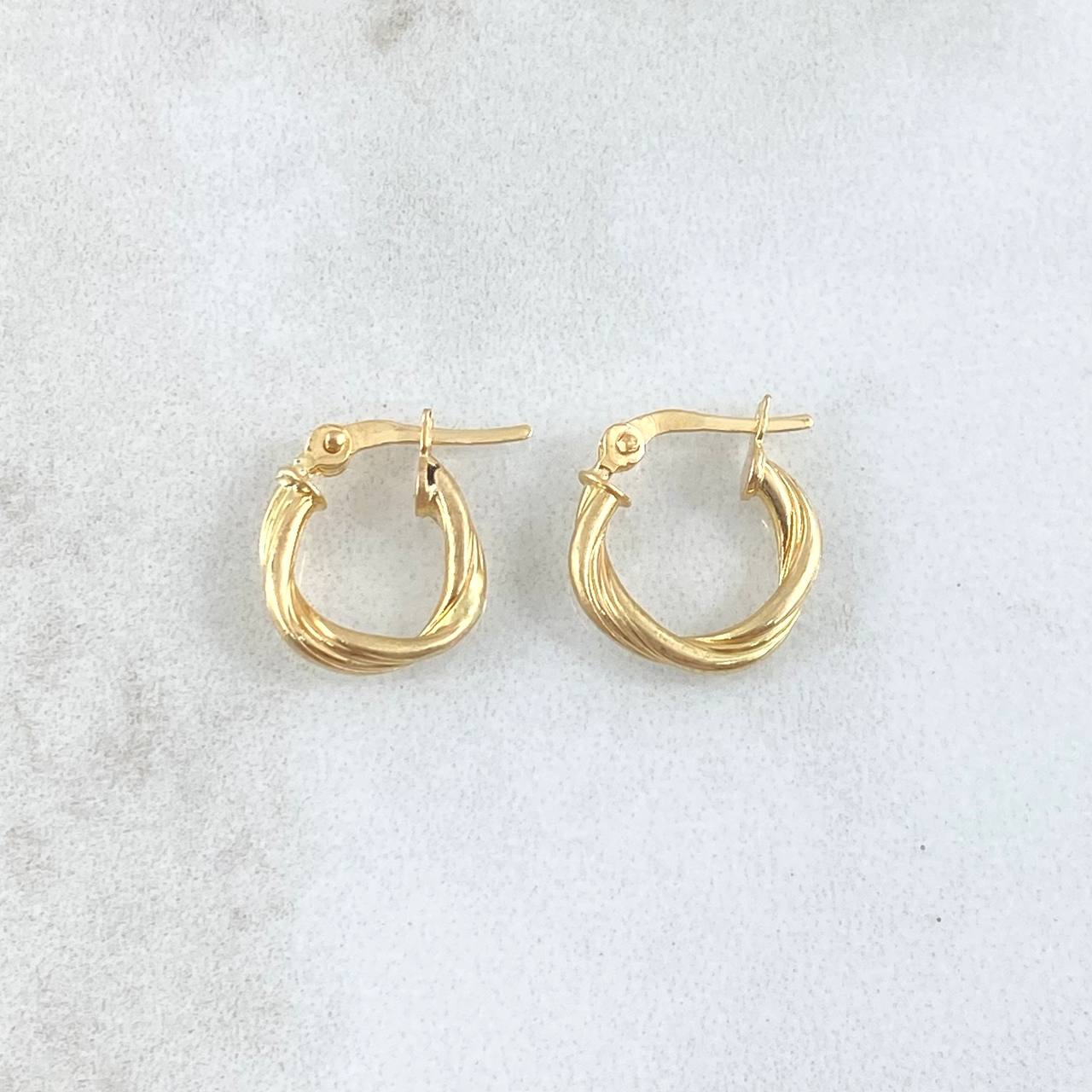 Candongas Tere 0.9gr / 1.3cm / Oro Amarillo 18K ©