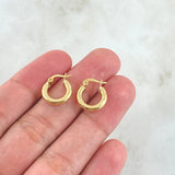 Candongas Tefi 1.25gr / 1.4cm / Punteadas Oro Amarillo 18K ©