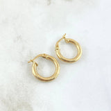 Candongas Tefi 1.5gr / 1.7cm / Punteadas Oro Amarillo 18K
