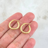 Candongas Tefi 1.5gr / 1.7cm / Punteadas Oro Amarillo 18K