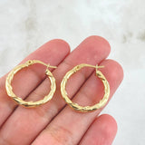 Candongas Gema 2.3gr / 2.5cm / Oro Amarillo 18K