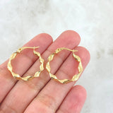 Candongas Jem 1.85gr / 2.6cm / Líneas Finas Oro Amarillo 18K
