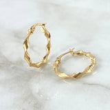 Candongas Jem 1.85gr / 2.6cm / Líneas Finas Oro Amarillo 18K