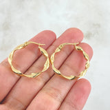 Candongas Jem 2gr / 2.8cm / Líneas Finas Oro Amarillo 18K
