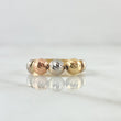 Anillo Trio De Bolas 1.35gr / T3 1/2 / 5mm Bolas Diamantadas Tres Oros 18K ©