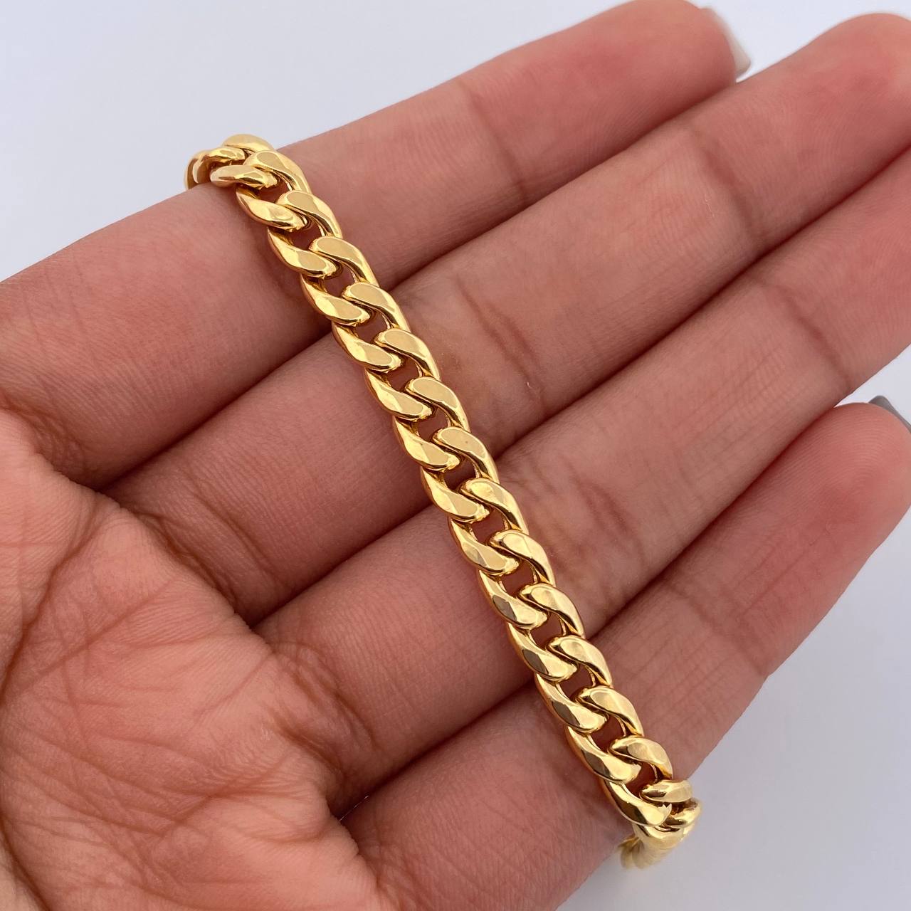 Pulso Cubano 8.45gr / 19cm / +0Oro 18K &