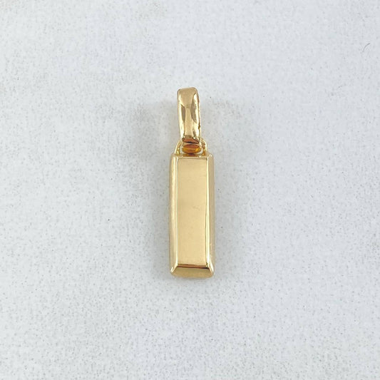 Dije Lingote 1.25gr / 1.9cm / Nac.Esp.Oro 18K &