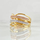 Anillo Lineas Cruzadas 5.2gr / T7 / Oro 18K