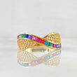 Anillo Lineas Curvas 3gr / T7 / Oro 18K