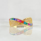 Anillo Lineas Curvas 3gr / T7 / Oro 18K