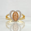 Anillo Corazon Virgen Guadalupe 3.35gr / T6 1/2 / Oro 18K