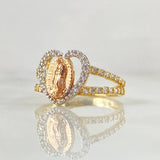 Anillo Corazon Virgen Guadalupe 3.35gr / T6 1/2 / Oro 18K