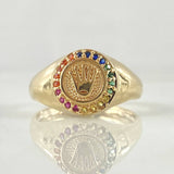 Anillo Sello Corona 2.4gr / T5 3/4 / Oro 18K