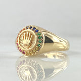 Anillo Sello Corona 2.4gr / T5 3/4 / Oro 18K