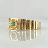 Anillo Sello Aro Rayado 3.9g / T9 Oro Amarillo 18K
