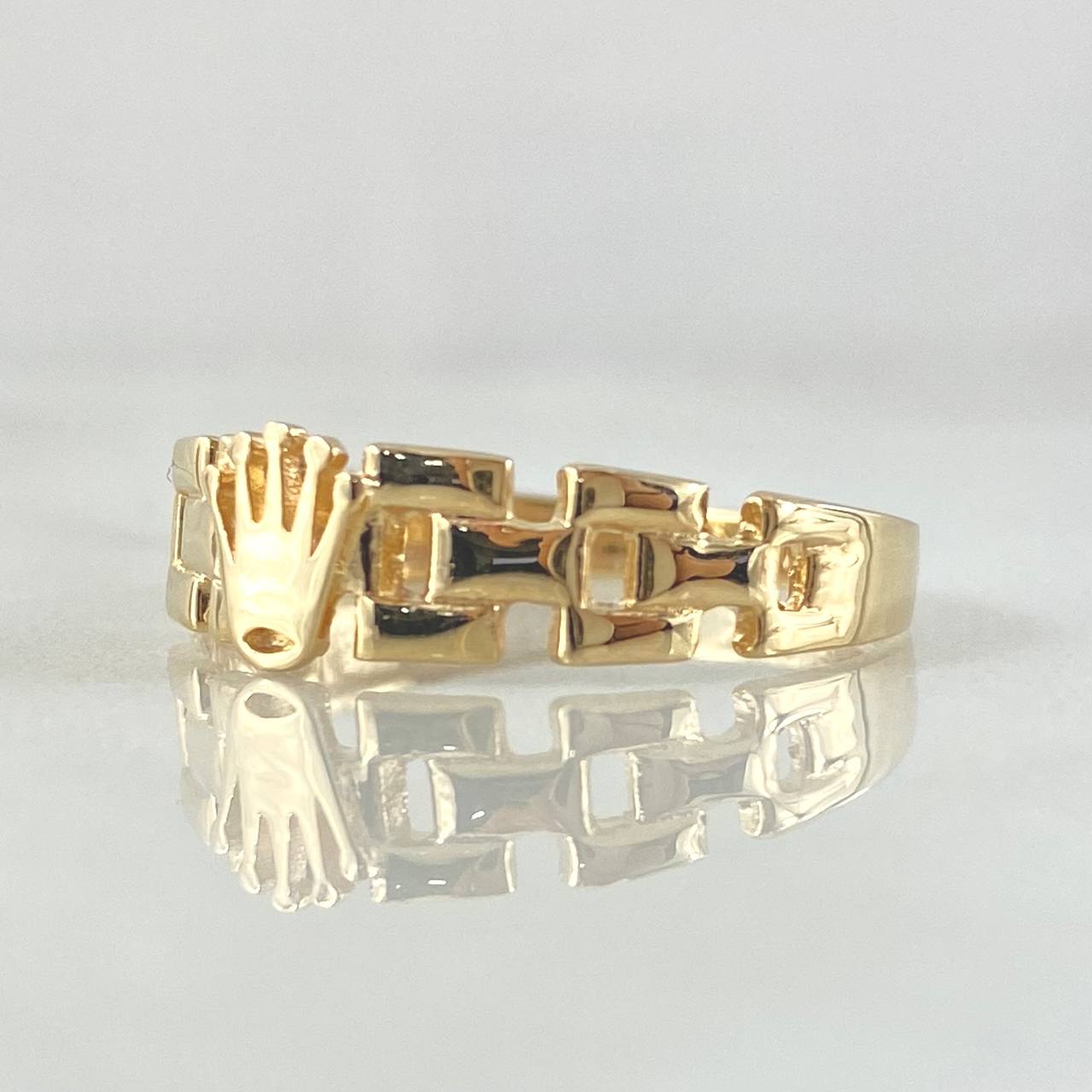 Anillo Correa Corona 2.15gr / T7 1/4 / Oro 18K