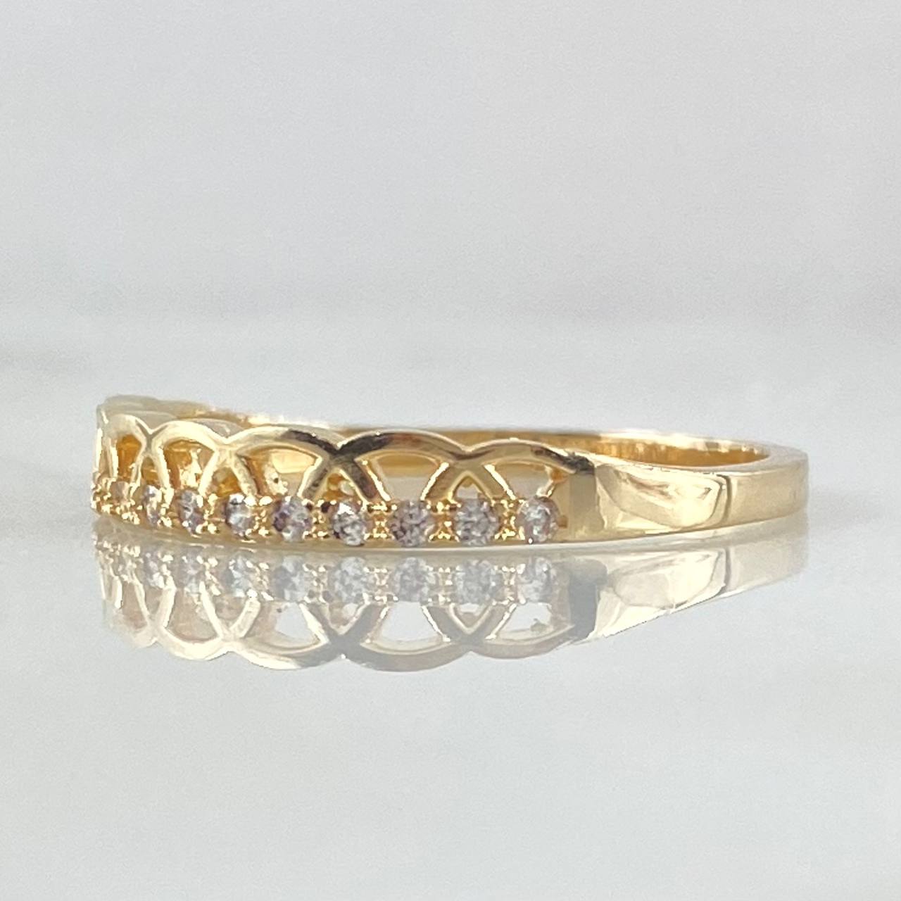 Anillo Olas Intercaladas 1.75gr / T7 / Oro 18K