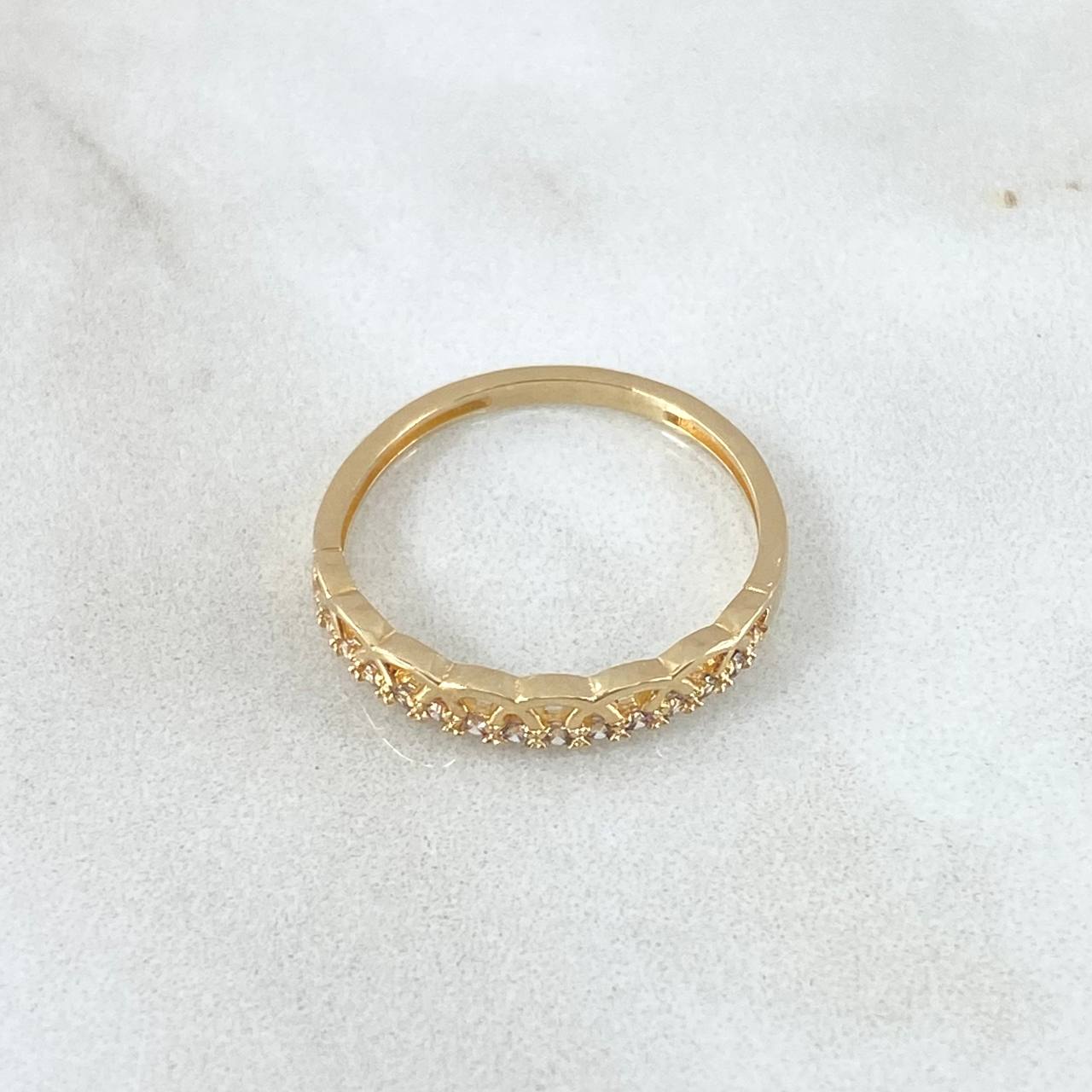 Anillo Olas Intercaladas 1.75gr / T7 / Oro 18K