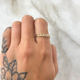 Anillo Olas Intercaladas 1.75gr / T7 / Oro 18K