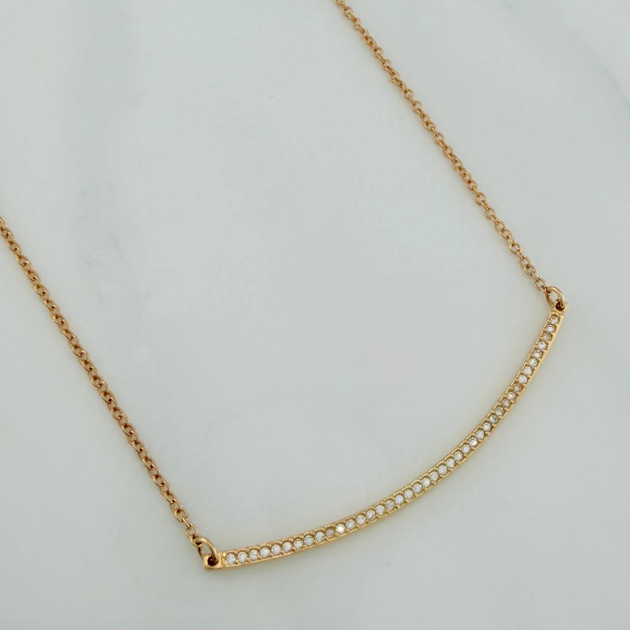 Cadena Media Luna Aro Seguido 3.1gr / 47cm / 1.2mm Oro Amarillo 18K