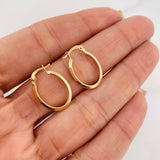Candongas Clau Ovaladas 0.95 g / 2 cm Oro Amarillo 18K