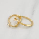 Candongas Clau Ovaladas 0.95 g / 2 cm Oro Amarillo 18K