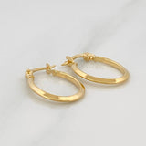 Candongas Clau Ovaladas 0.95 g / 2 cm Oro Amarillo 18K