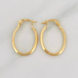Candongas Clau Ovaladas 0.95 g / 2 cm Oro Amarillo 18K
