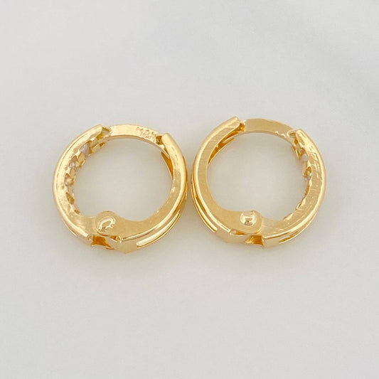 Candongas Carril 1.15 g / 1 cm Oro Amarillo 18K
