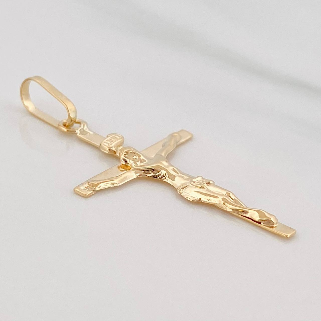 Dije Cruz Cristo 1 g / 4 cm Oro Amarillo 18K