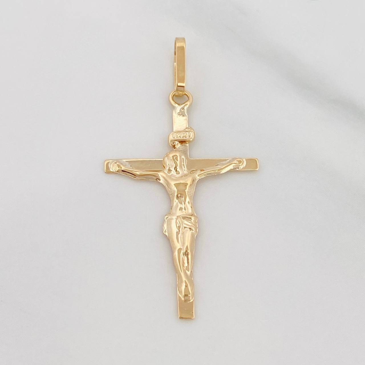 Dije Cruz Cristo 1 g / 4 cm Oro Amarillo 18K
