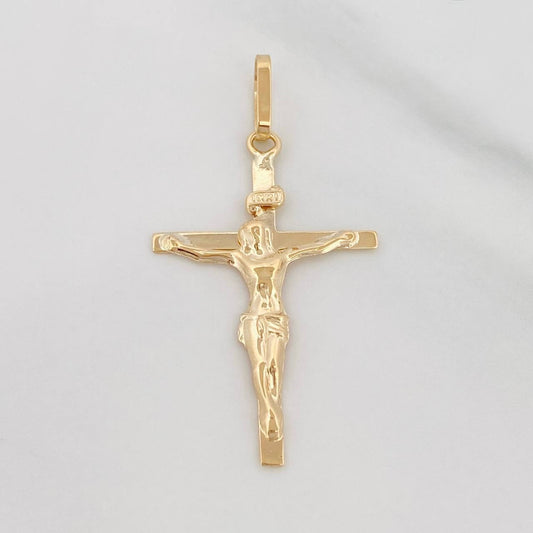 Dije Cruz Cristo 1 g / 4 cm Oro Amarillo 18K